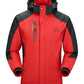 TRVLWEGO Camping Wanderjacke Herren Herbst Outdoor Sportmäntel Klettern Trekking Windbreaker Reise Wasserdichte Jacken Schwarz