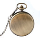 Vintage Wood Round Case Pocket Watch Luxury Quartz Analog Half Hunter for Men Women Fob Wooden Watch with Chain Top Gift Ulzzang