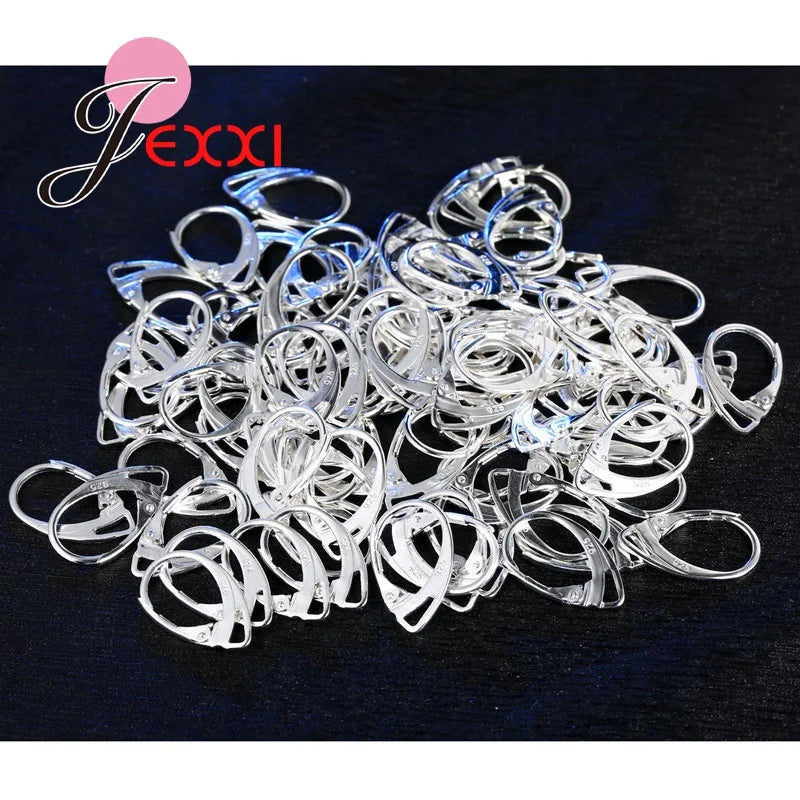 100 Stücke/Charge 925 Sterling Silber Haken Ohrdraht Ohrringe Zubehör DIY Ohrring Schneller Versand