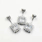 Bauchpiercing aus 925er Sterlingsilber, quadratischer Zirkonia, modischer Bauchnabel-Piercingschmuck