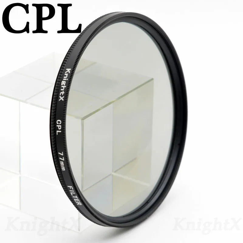 KnightX CPL Polfilter ND UV 49 52MM 55MM 58MM 67MM Kameraobjektivfilter für Canon EOS Sony Nikon 400D DSLR D5100 700D D5300 1300D