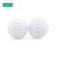 Bopoobo 10 Stück Silikonperlen Baby-Beißring Runde Spiralperlen Lebensmittelqualität 15mm DIY Gewindebohrung BPA-freie Perlen Baby-Beißringe
