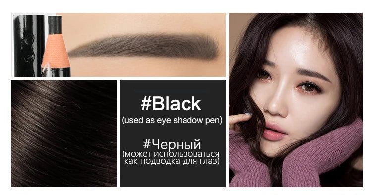 10pcs Eyebrow Pencil Women Makeup Tint Waterproof Hensi Cheap Pencil Black Brown Available Natural Beauty Cosmetics Wholesale