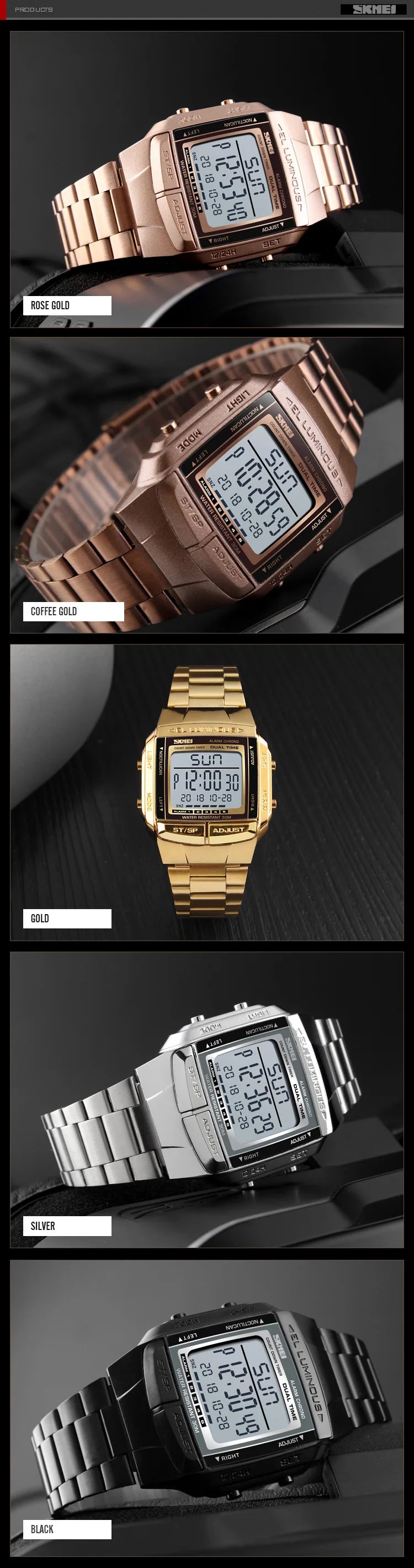 aleSKMEI Military Sports Watches Electronic Mens Watches Top Brand Luxury M Clock Waterproof LED Digital Watch Relogio Masculino