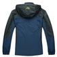 TRVLWEGO Camping Wanderjacke Herren Herbst Outdoor Sportmäntel Klettern Trekking Windbreaker Reise Wasserdichte Jacken Schwarz
