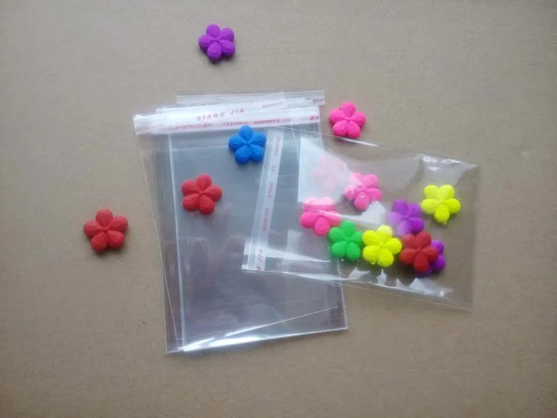 1000 Stück 4x6cm durchsichtige, wiederverschließbare Cellophan-/BOPP-/Polybeutel, transparente OPP-Beutel, Plastiktüten mit selbstklebendem Verschluss für Schmuck
