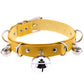 Big Bell Choker Collar For Women Girls Necklace  Metal Leather Chocker Goth Anime Cosplay Jewelry Accessories