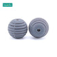 Bopoobo 10 Stück Silikonperlen Baby-Beißring Runde Spiralperlen Lebensmittelqualität 15mm DIY Gewindebohrung BPA-freie Perlen Baby-Beißringe