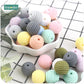 Bopoobo 10 Stück Silikonperlen Baby-Beißring Runde Spiralperlen Lebensmittelqualität 15mm DIY Gewindebohrung BPA-freie Perlen Baby-Beißringe