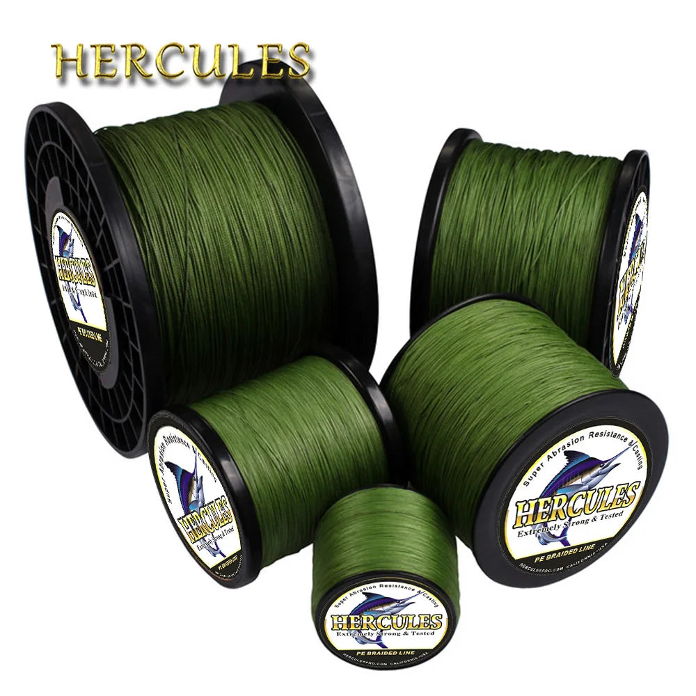 Hercules geflochtene Angelschnur für Salzwasserfischen 8 Stränge Armeegrün 100M 300M 500M 1000M 1500M 2000M 100% PE Trenzado Pesca