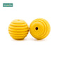 Bopoobo 10 Stück Silikonperlen Baby-Beißring Runde Spiralperlen Lebensmittelqualität 15mm DIY Gewindebohrung BPA-freie Perlen Baby-Beißringe