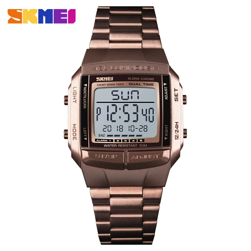 aleSKMEI Military Sports Watches Electronic Mens Watches Top Brand Luxury M Clock Waterproof LED Digital Watch Relogio Masculino