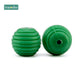 Bopoobo 10 Stück Silikonperlen Baby-Beißring Runde Spiralperlen Lebensmittelqualität 15mm DIY Gewindebohrung BPA-freie Perlen Baby-Beißringe