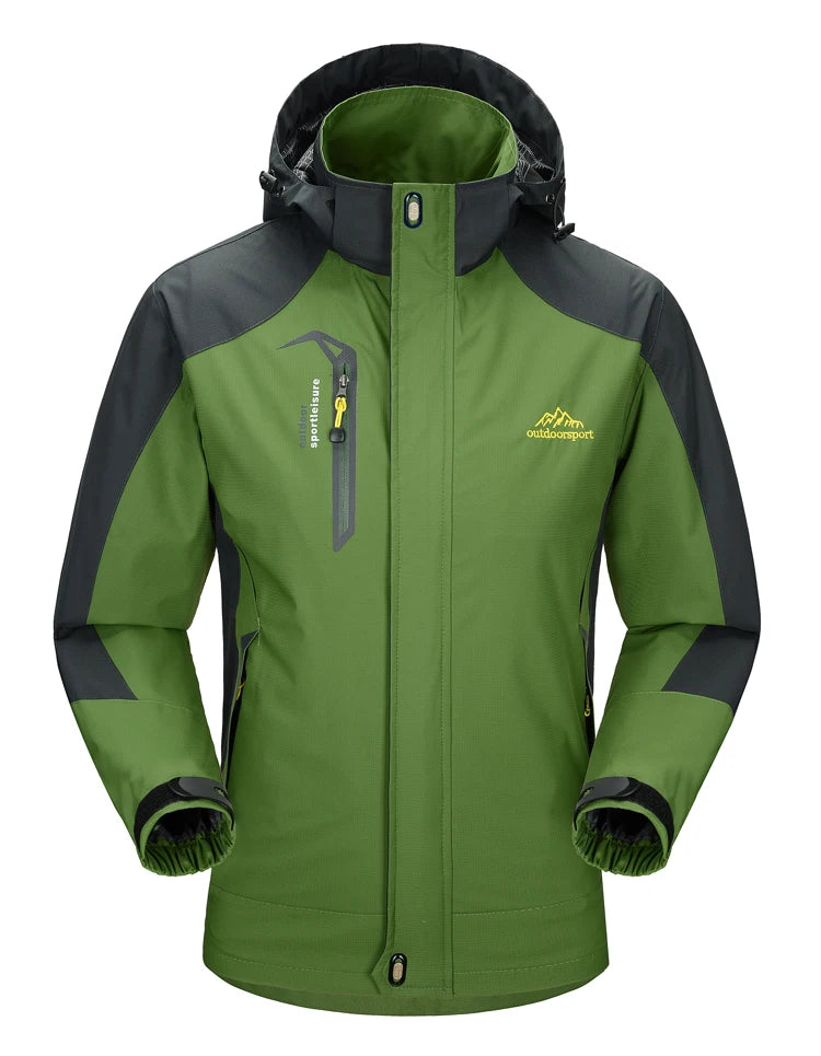 TRVLWEGO Camping Wanderjacke Herren Herbst Outdoor Sportmäntel Klettern Trekking Windbreaker Reise Wasserdichte Jacken Schwarz