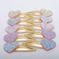 10 Stück/Los Kleine Mädchen-Haarspangen Glitzernde Herzchen Geburtstagsgeschenk Baby Mädchen Haar-Accessoires Kinder Haarspange für Kinder