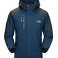 TRVLWEGO Camping Wanderjacke Herren Herbst Outdoor Sportmäntel Klettern Trekking Windbreaker Reise Wasserdichte Jacken Schwarz