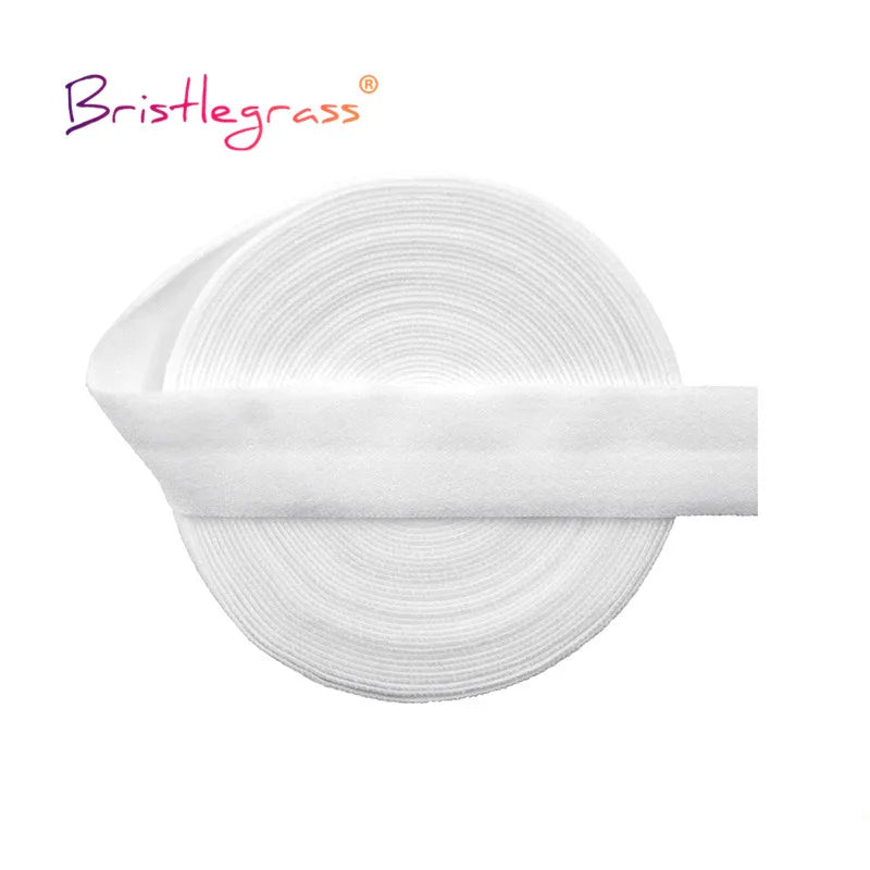 BRISTLEGRASS 2 5 10 Yard 5/8" 15mm Einfarbig Matt Nicht Glänzend Falzgummi FOE Spandex Band Stirnband Unterwäsche Kleid Nähen Borte