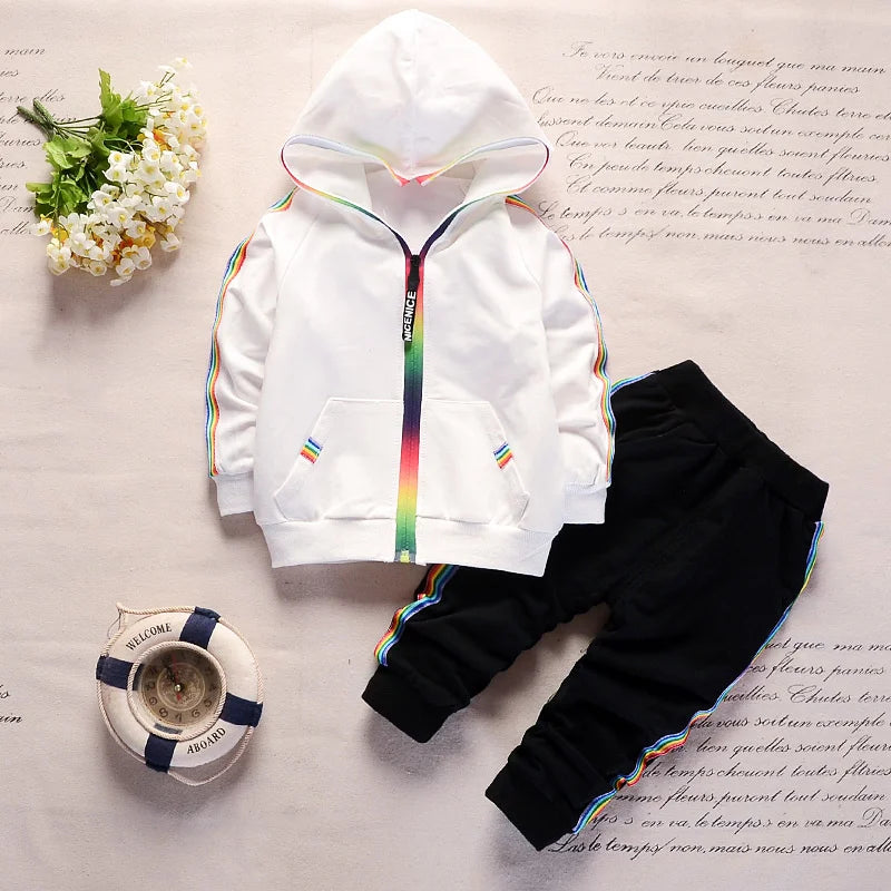 Neuer Frühling Herbst Baby Freizeit Trainingsanzug Kinder Jungen Mädchen Hoodies Hosen 2tlg/Sets Kinder Baumwollkleidung Säugling Mode Sportbekleidung