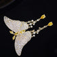 Süße Schmetterlingsdame Brosche Weihnachtsgeschenk Schmuck Luxus Zirkon Brosche Damen Mode Insekten Anhänger Brosche