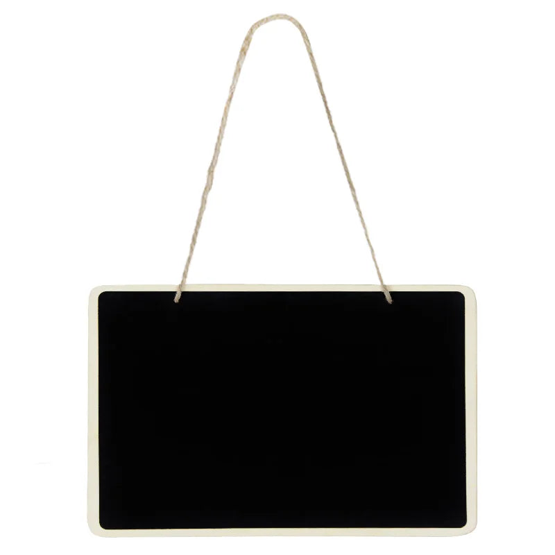 1Pc Mini Wooden Blackboard Chalkboard Single Sided DIY Message Board Home Door Wall Hanging Christmas Wedding Party Wood Plaque