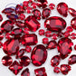 Glitter Mixed Shape Glass Rhinestones For Clothes Pink Flatback Craft Gems Crystal Sew On Rhinestone With Claw 50PCS/PACK S048