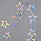 Laser Silber Papier Stern Girlande Banner Happy Birthday Party Dekoration Mädchen Junge Babyparty Hochzeit Wandbehang Dekor