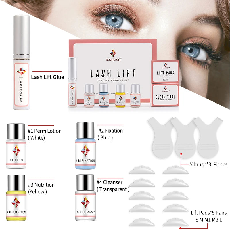 Dropshipping ICONSIGN Wimpernlifting Kit Wimpern-Lifting Wimpern-Booster Calia Set Wimpern Dauerwelle Augen Make-up Tools Kann Ihr Logo herstellen