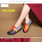 WOIZGIC Women's Ladies Female Woman Mother Shoes Flats Genuine Leather Loafers Moccasins Mixed Colorful Non Slip On Plus Size 42