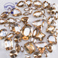 Glitter Mixed Shape Glass Rhinestones For Clothes Pink Flatback Craft Gems Crystal Sew On Rhinestone With Claw 50PCS/PACK S048