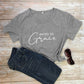 Saved By Grace 100% Baumwolle T-Shirt Damen Religiöses Christliches Bibel Top T-Shirt Lässig Jesus Religion Glaube T-Shirt Camiseta