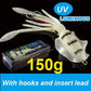 SUNMILE Angel-Gummiköder Tintenfisch 20g/60g/80g/100g/120g/150g Leuchtend/UV-Tintenfisch-Jig Angelköder für Meeresangeln Wobbler Köder