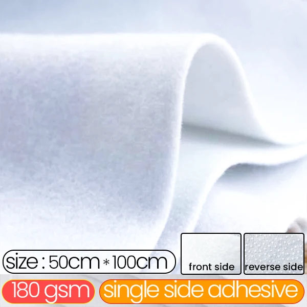 180/200/280/300/320/370/400 g/m² einseitig klebendes Wattevlies aus Baumwolle, cremefarbenes Zwischenfutter, perfekt für Handtaschen, Bastelarbeiten, DIY-Stoffe
