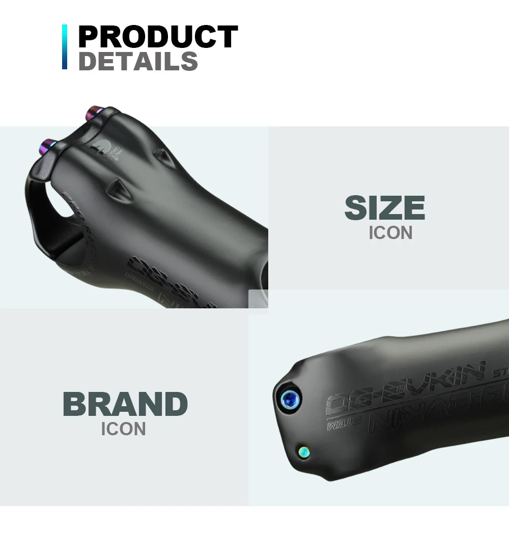 OG-EVKIN BS-004 T1000 Carbon MTB Bicycle Stem 6/17 Degree 31.8MM Carbon Road Bike Stem Positive and Negative Cycling Power Parts