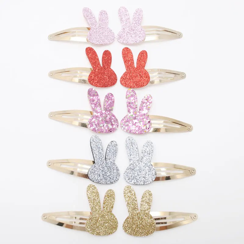 10 Stück/Los Kleine Mädchen-Haarspangen Glitzernde Herzchen Geburtstagsgeschenk Baby Mädchen Haar-Accessoires Kinder Haarspange für Kinder