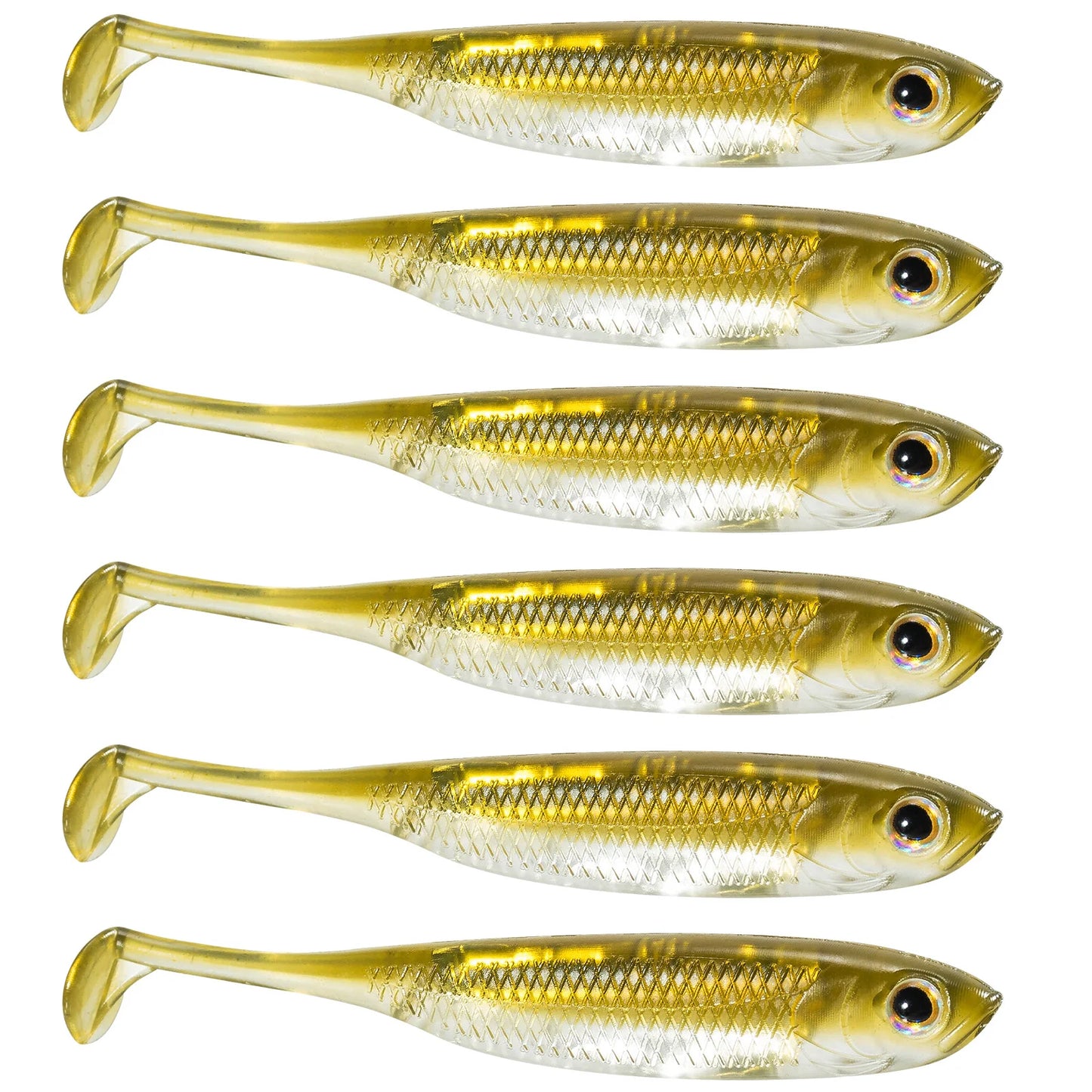 Dr.Fish 5/6 Stück Angelköder Weichplastik Silikonköder Paddelschwanz Shad Wurm Swimbait Süßwasser Barsch Forelle 70mm 80mm 100mm