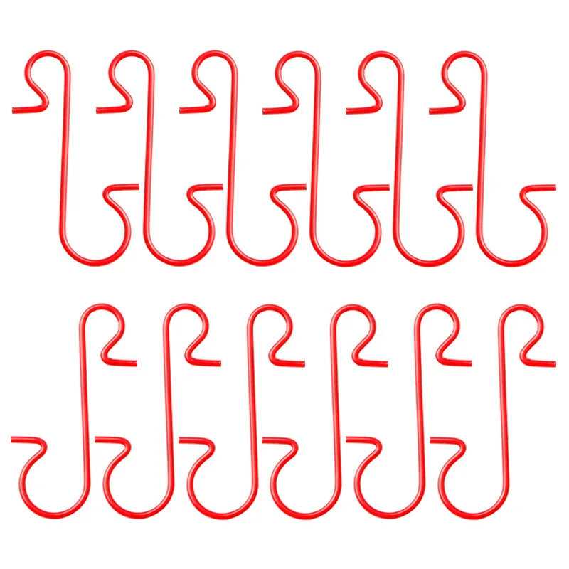50 Stück Weihnachtskugel-Haken aus Metall, S-förmig, Weihnachtsbaumkugel-Anhänger, Hängedekoration für Zuhause, Weihnachten, Neujahr