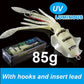 SUNMILE Angel-Gummiköder Tintenfisch 20g/60g/80g/100g/120g/150g Leuchtend/UV-Tintenfisch-Jig Angelköder für Meeresangeln Wobbler Köder