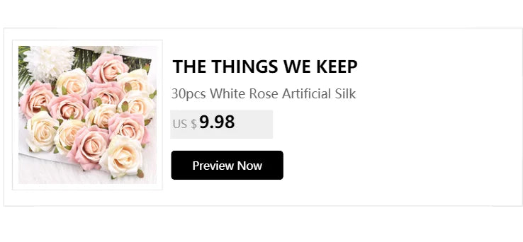 30pcs/7-8cm White Rose Artificial Silk Flower Heads DIY Wedding Home Birthday Party Decoration Wreath Scrapbooking Fake Flowers
