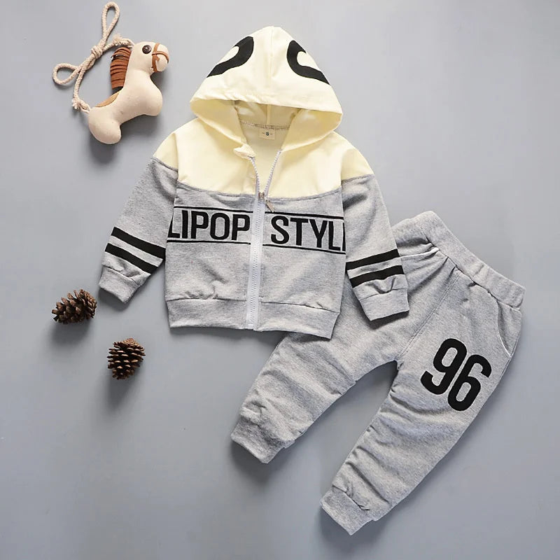 Neuer Frühling Herbst Baby Freizeit Trainingsanzug Kinder Jungen Mädchen Hoodies Hosen 2tlg/Sets Kinder Baumwollkleidung Säugling Mode Sportbekleidung