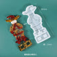 2024 DIY Weihnachts-Set Harzform Silikon Weihnachtsbaum Schneemann Transparent Epoxidharz Ornamente für handgemachte Dekoration