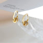 Authentic 925 Sterling Silver Dainty Small Zircon Inlaid Round Circle Hoop Earrings for Women Gold Earrrings Jewelry