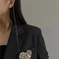 YANGLIUJIA Metal Heart Chain Brooch Personality Fashion Tassel Lovers Suit Accessories Christmas Gift