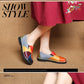 WOIZGIC Women's Ladies Female Woman Mother Shoes Flats Genuine Leather Loafers Moccasins Mixed Colorful Non Slip On Plus Size 42