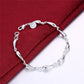 DOTEFFIL 925 Sterling Silver 18 Inch Chain Water Drops Chain Necklace Bracelet Earring Ring Set For Women Wedding Jewelry