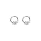 Authentic 925 Sterling Silver Dainty Small Zircon Inlaid Round Circle Hoop Earrings for Women Gold Earrrings Jewelry
