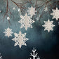 3D Künstliche Schneeflocken Papiergirlande Banner Weihnachtsdekorationen für Zuhause Winter Geburtstagsfeier Falscher Schnee Neujahrsornamente