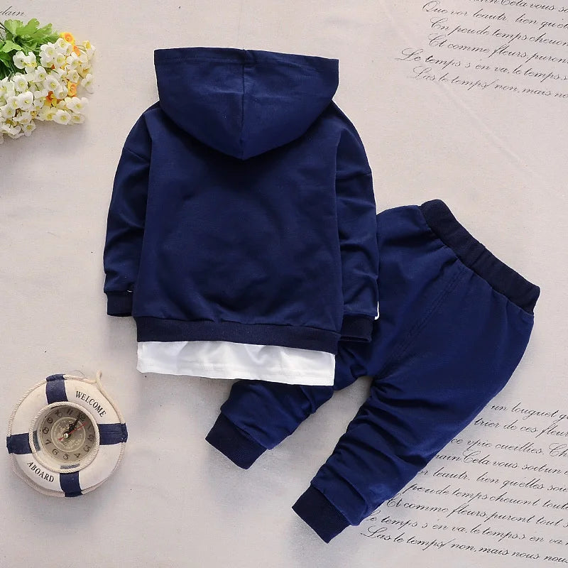 Neuer Frühling Herbst Baby Freizeit Trainingsanzug Kinder Jungen Mädchen Hoodies Hosen 2tlg/Sets Kinder Baumwollkleidung Säugling Mode Sportbekleidung