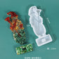2024 DIY Weihnachts-Set Harzform Silikon Weihnachtsbaum Schneemann Transparent Epoxidharz Ornamente für handgemachte Dekoration