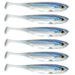 Dr.Fish 5/6 Stück Angelköder Weichplastik Silikonköder Paddelschwanz Shad Wurm Swimbait Süßwasser Barsch Forelle 70mm 80mm 100mm