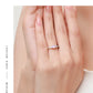 MODIAN 925 Sterling Silber Rosa Mondstein Eleganter Stapelbarer Fingerring Eternity Bands für Damen Weihnachtsgeschenke Feiner Schmuck
